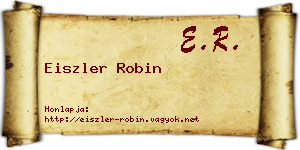 Eiszler Robin névjegykártya